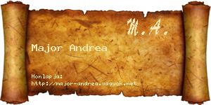 Major Andrea névjegykártya