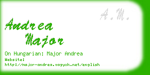 andrea major business card